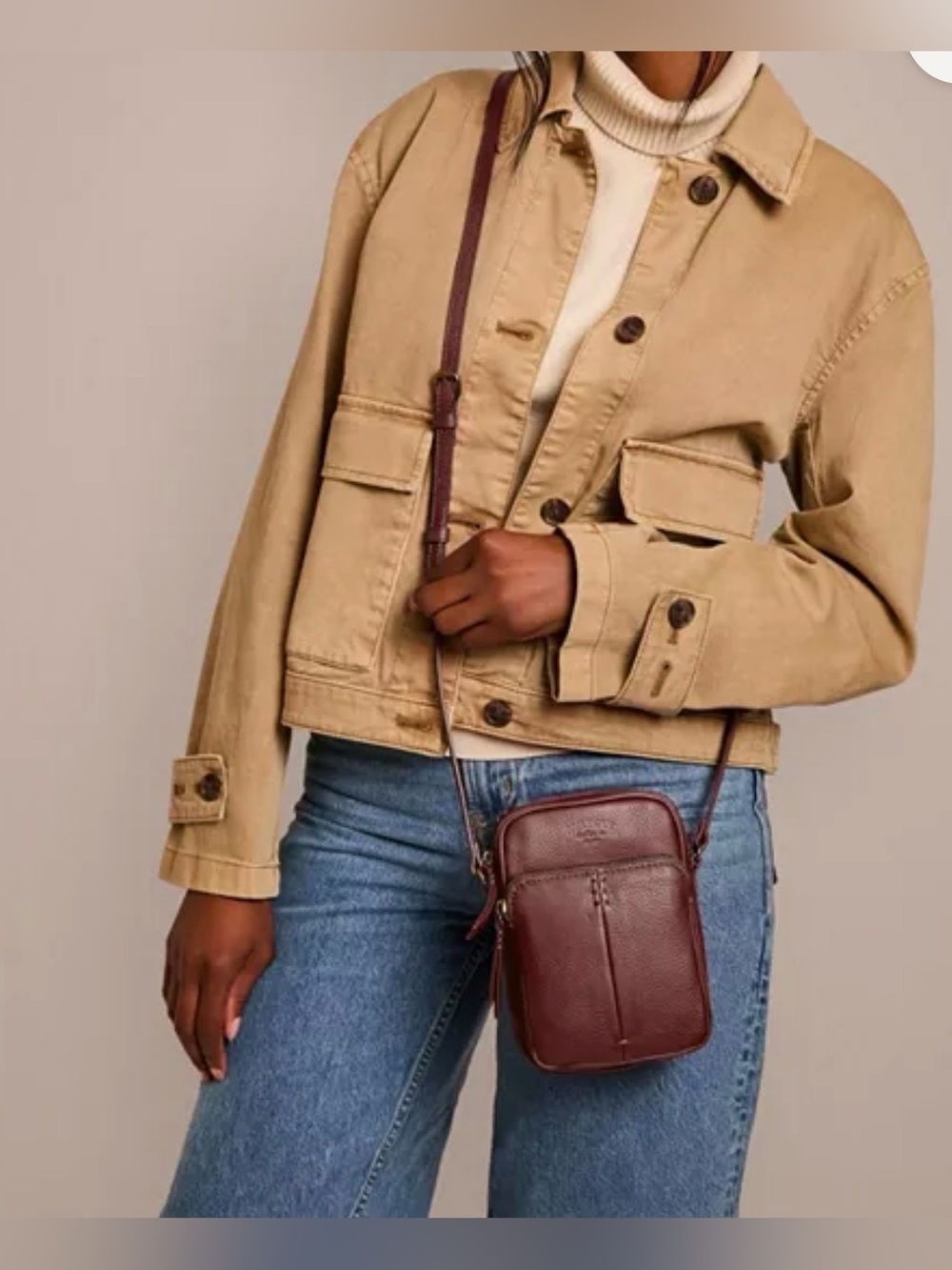 NWT American Leather Co Dark Teal Cleveland Crossbody Bag Glove Tanned Leather - Picture 11 of 12